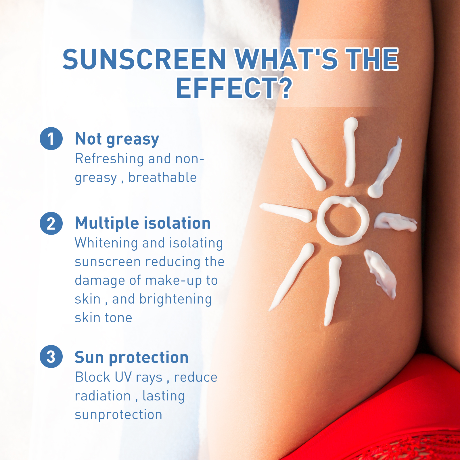 Protective Oil Control Cream UV Defense Moisturizing Refreshing Non Greasy For Daily Outdoor Face Care 50ml