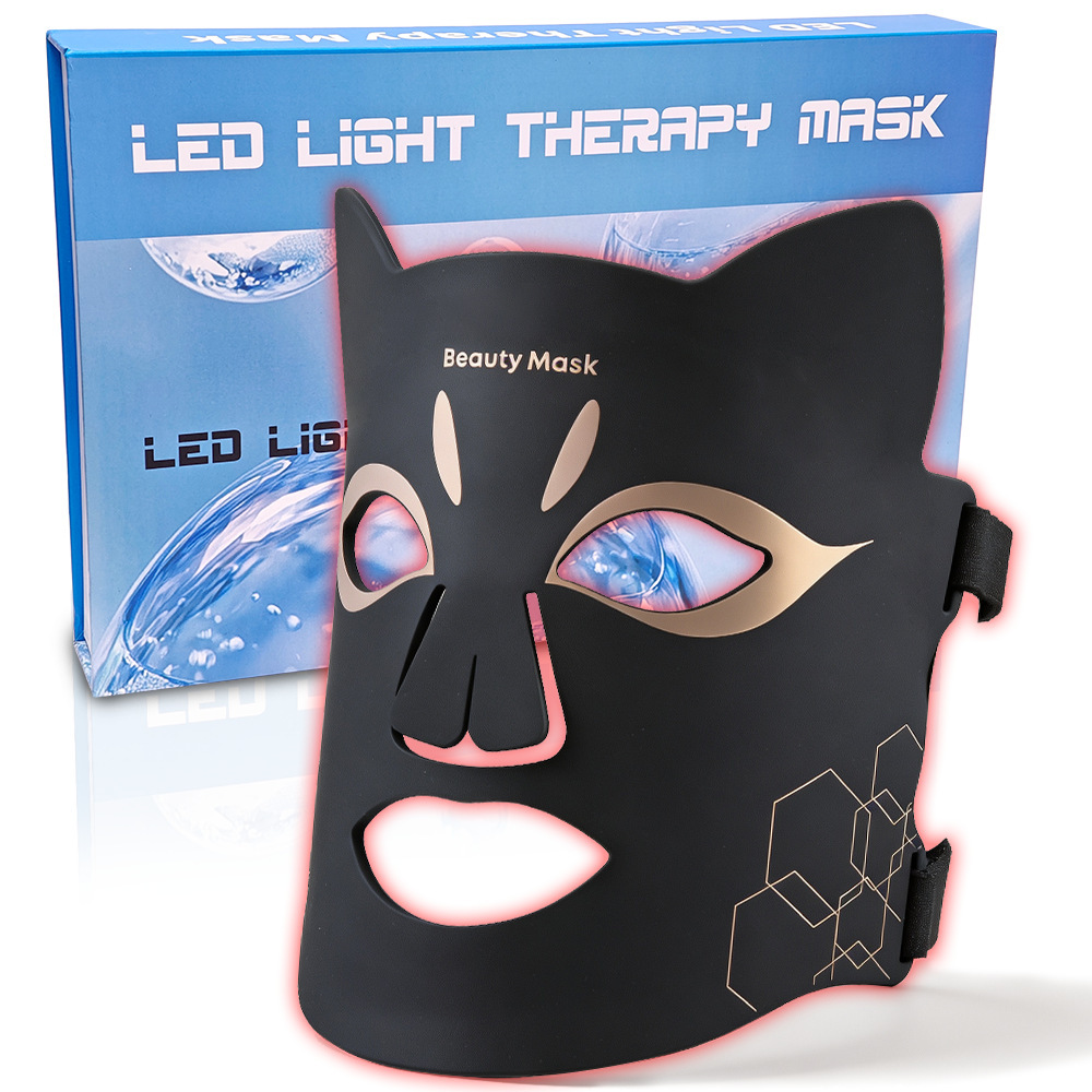 4 Colors LED Photon Face Mask Facial Beauty Mask LED Light Therapy Beauty Device Rejuvenation Brighten Skin Care Wireless Use