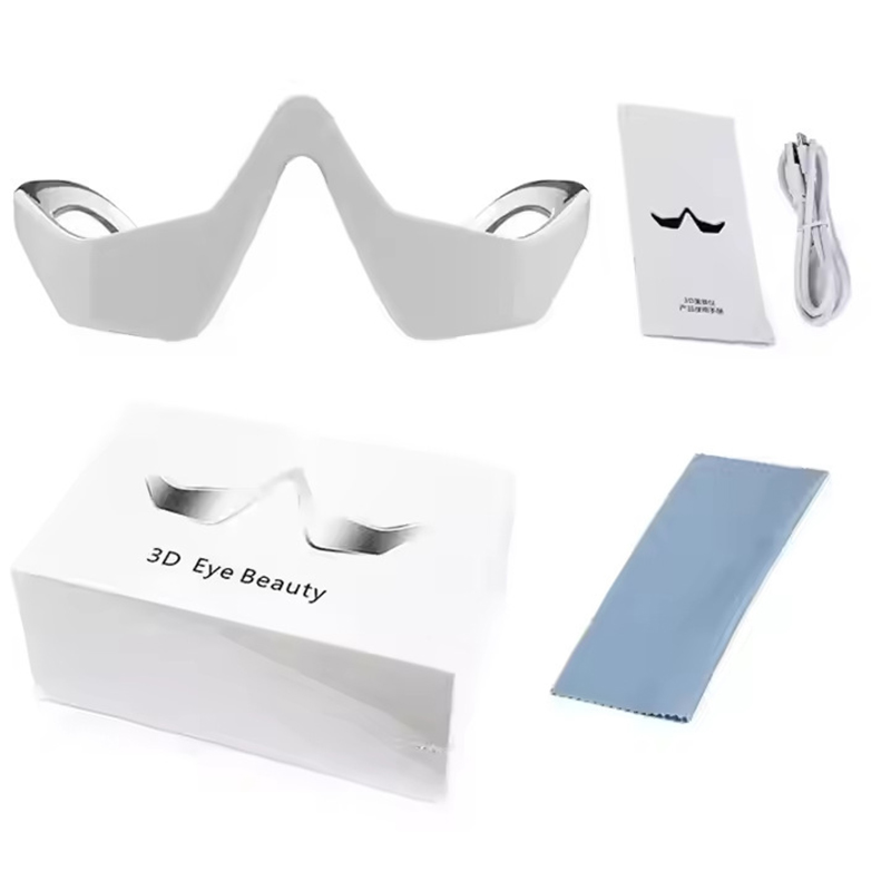 Beauty Device Eye Massager Relieves Eye Fatigue Eyes Massage Glasses Eye Fatigue Relief Massager Under-Eye Glasses Massager Red Light Therapy Anti-Aging