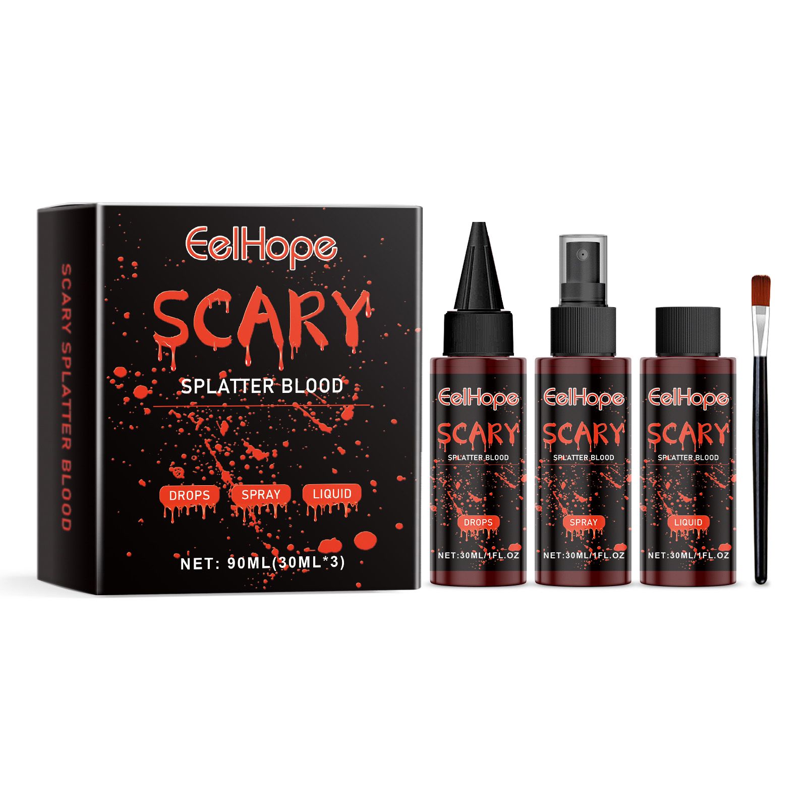 Halloween Fake Blood Kit Realistic Special Effects Makeup For Cosplay And Party