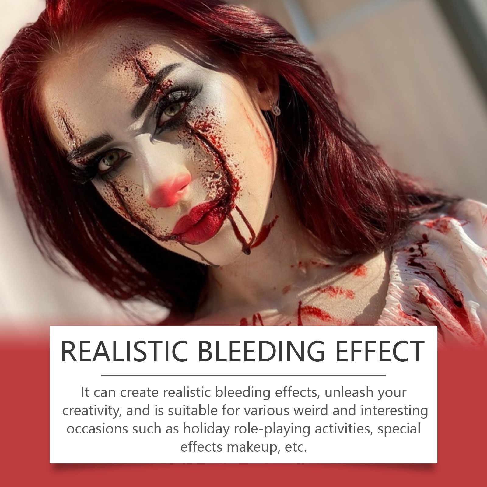 Halloween Fake Blood Kit Realistic Special Effects Makeup For Cosplay And Party