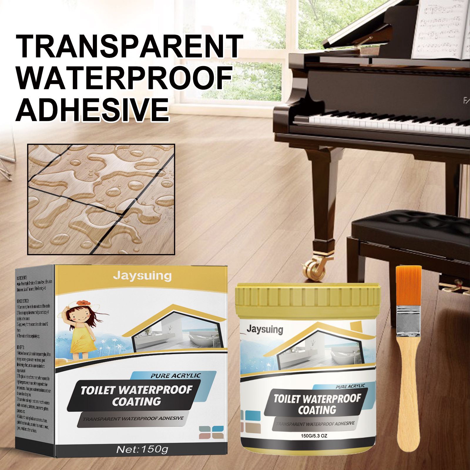 Waterproof Leak Repair Sealant Transparent For Bathroom Wall Roof And Exterior Crack Repair
