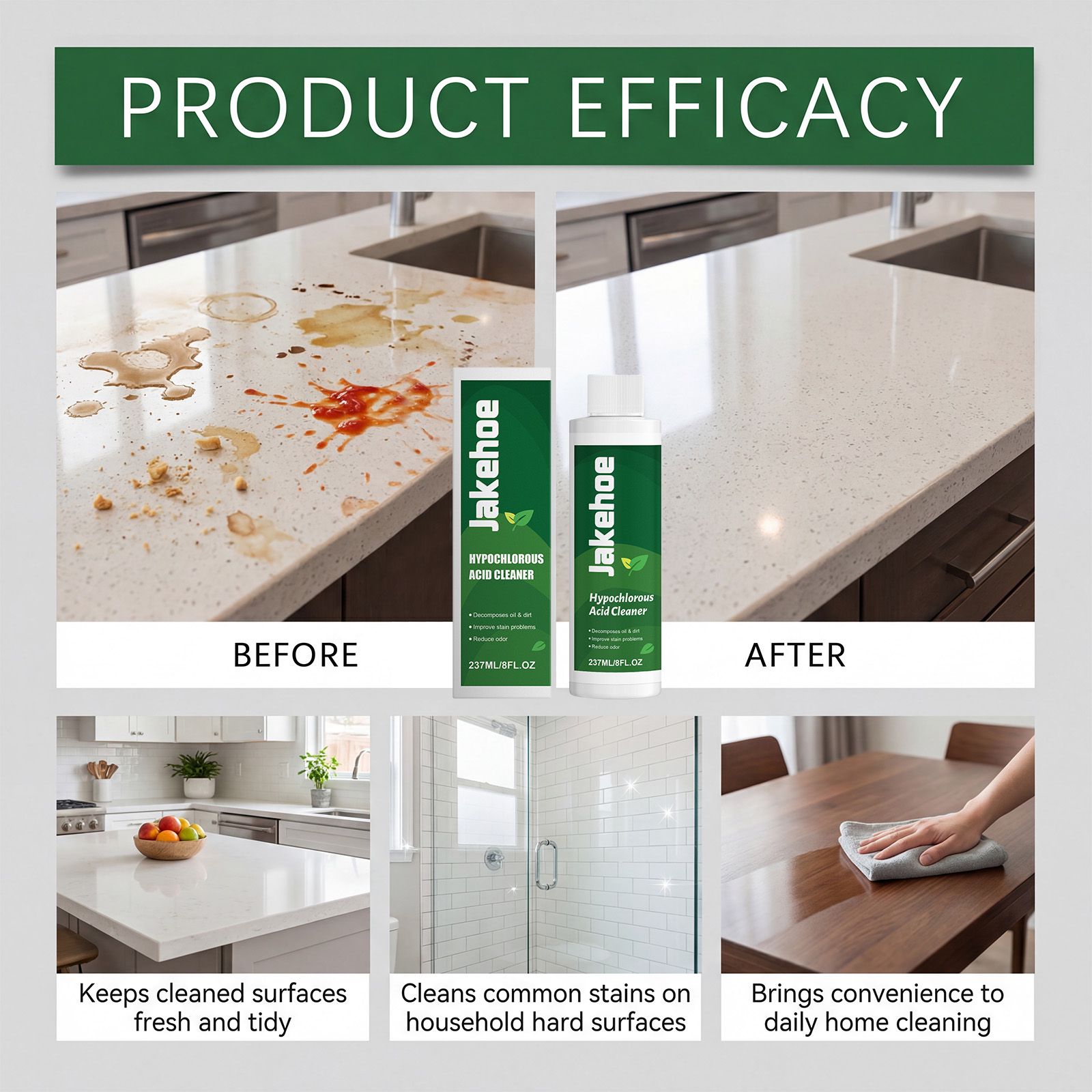 Multi Purpose Cleaner Spray No Rinse For Household Hard Surfaces Daily Cleaning