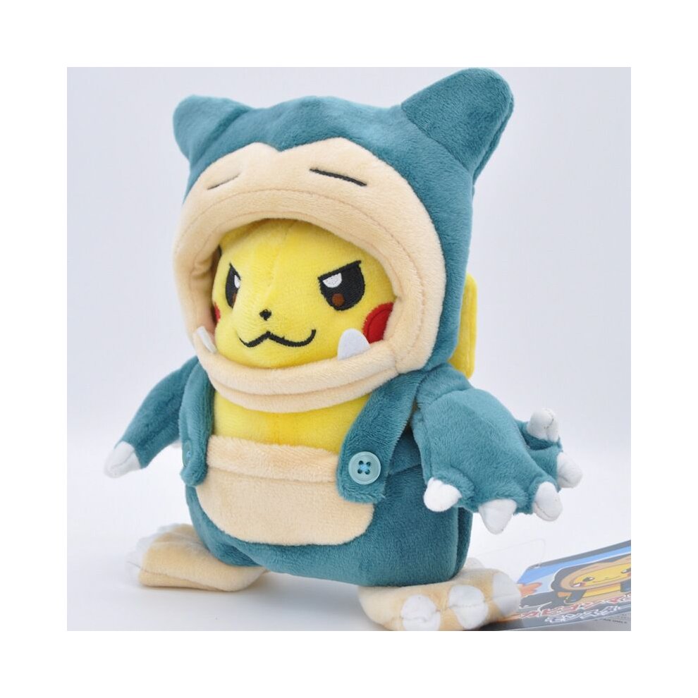 Pokemon Soft Plush Toy Stuffed Doll 20CM Cosplay Snorlax Pikachu Cross Dressing