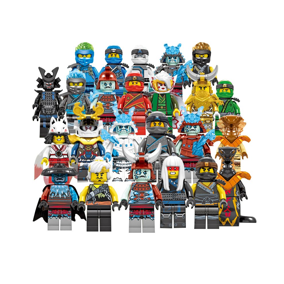24Pcs Ninjago Mini Figures Kai Jay Sensei Wu Master Blocks Toys