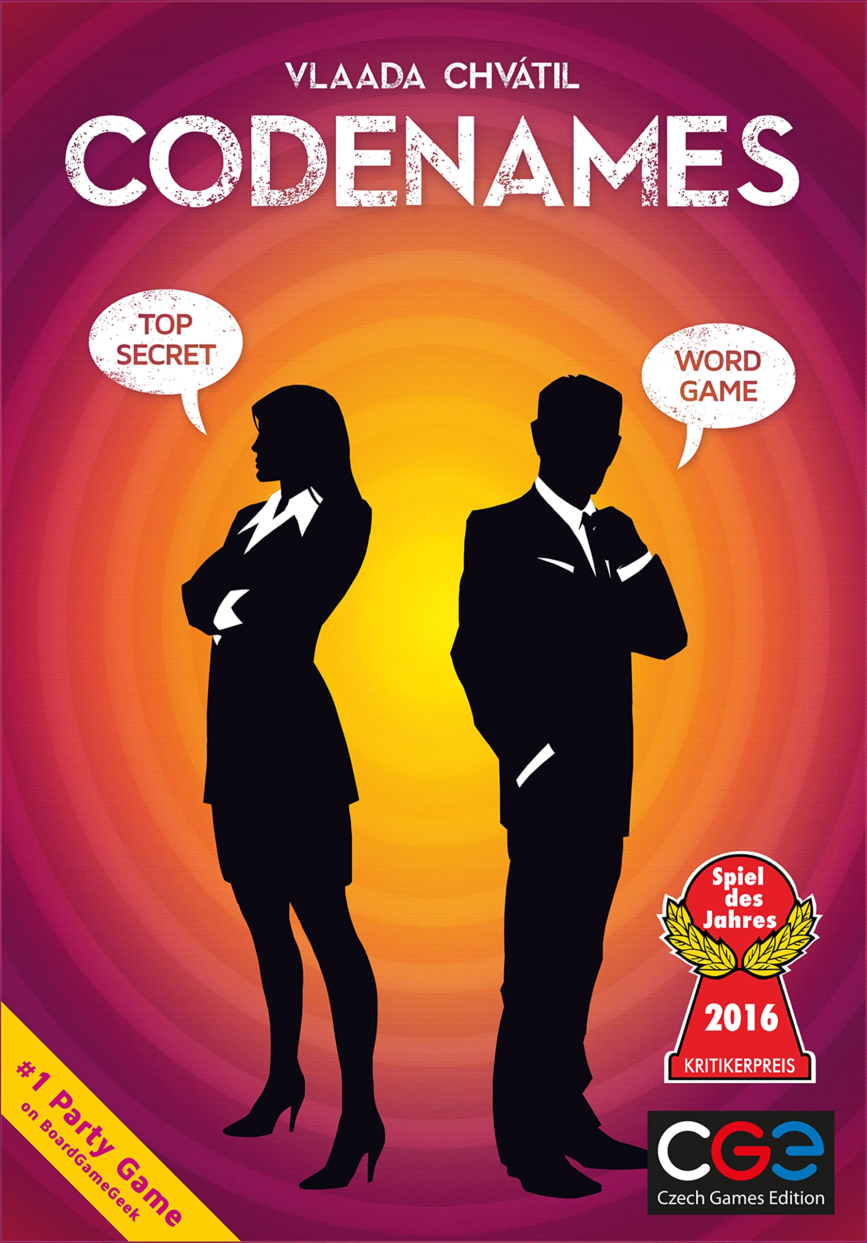 Codenames Board Game Party Card Games English Edition Fun Gift for Game Night Date Night Updated Toys Gifts for Couples Teens Boys Girls Ages 10 and Up 2-8 Players 15 Minute Playing Time