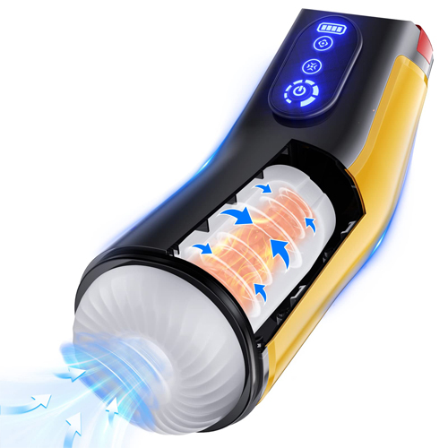 Automatic Male Masturbator Cup Electric Sex Toys for Mens UK Pocket Pussy for Penis Stimulation Realistic Blowjob Vibrator Massager with 7 Vibration and Suction Modes Sexy Lady Moaning Intelligence Heating One-Click Climax Design