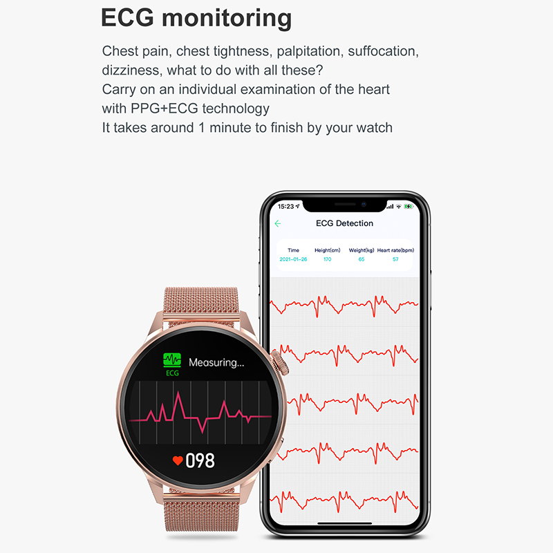 NFC Smart Watch Black ECG Voice Assistant Fitness Bracelet Motion Recording 2023 Men