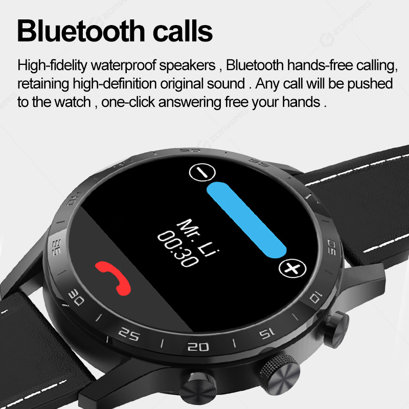 (Grey) Smart Watch Men IP68 Waterproof Smartwatch Stainless Steel Sport Wrist Watch ECG Monitor Fitness Bracelet for Android IOS