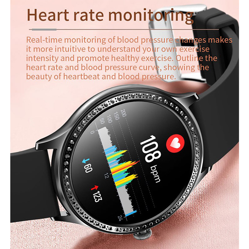 Womens Smart Watch Fitness Bracelet Ladies Watch Heart Rate Sleep Monitor Electronic Clock