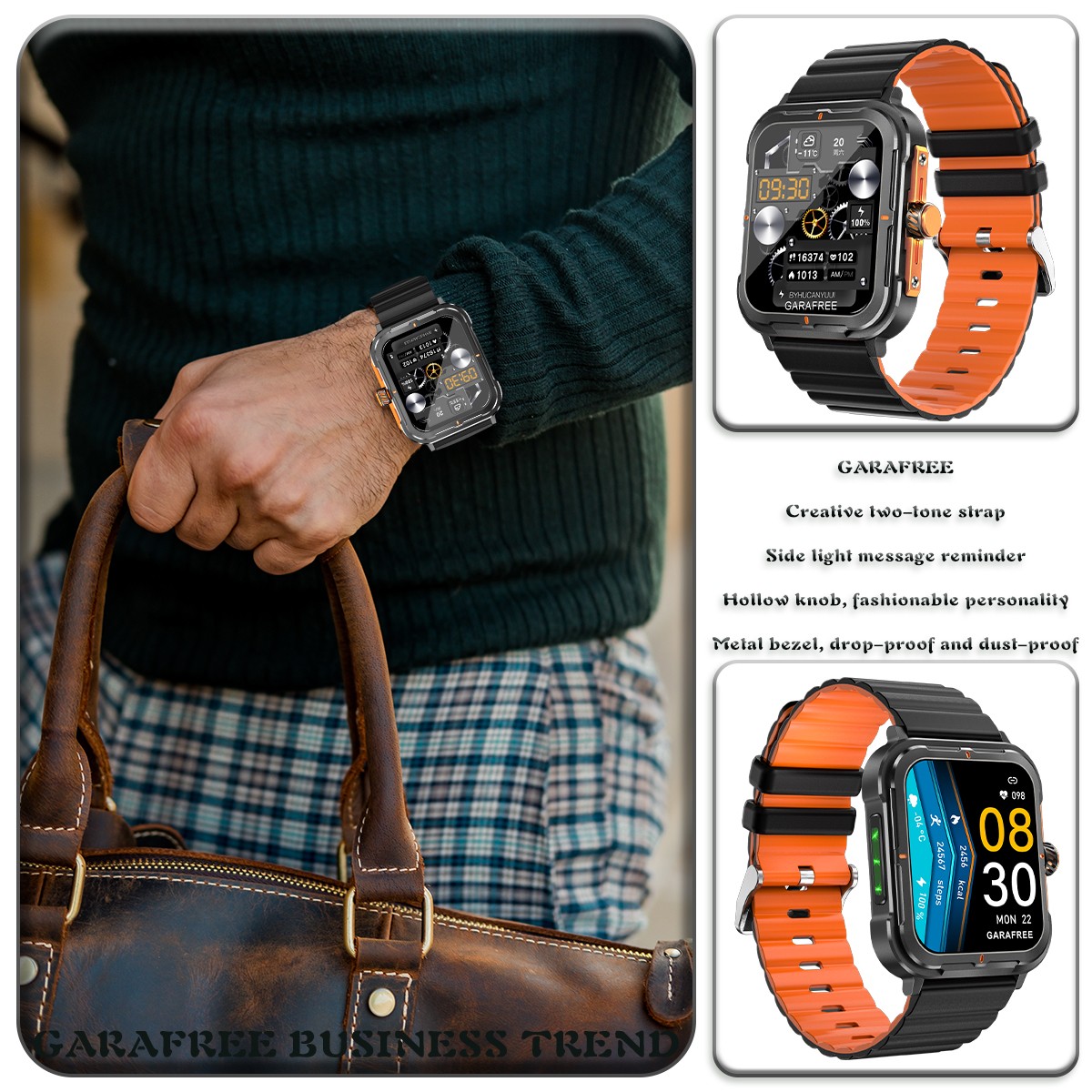 2023 Smart Watch Men Blood Pressure NFC Outdoor Sports Business Smartwatch Battery Life 12 Day Fitness Tracker