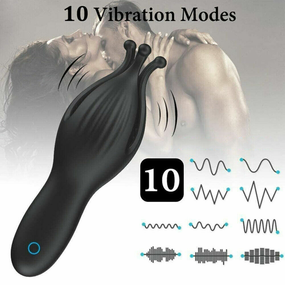 Glans Vibrator Vibrating Penis Head Massager Sex Toys Male Masturbator Adult Toys Testicle Sex Dolls For Men Trainer 2 in 1 Nipple Vibrators and Clitoral Stimulator for Women
