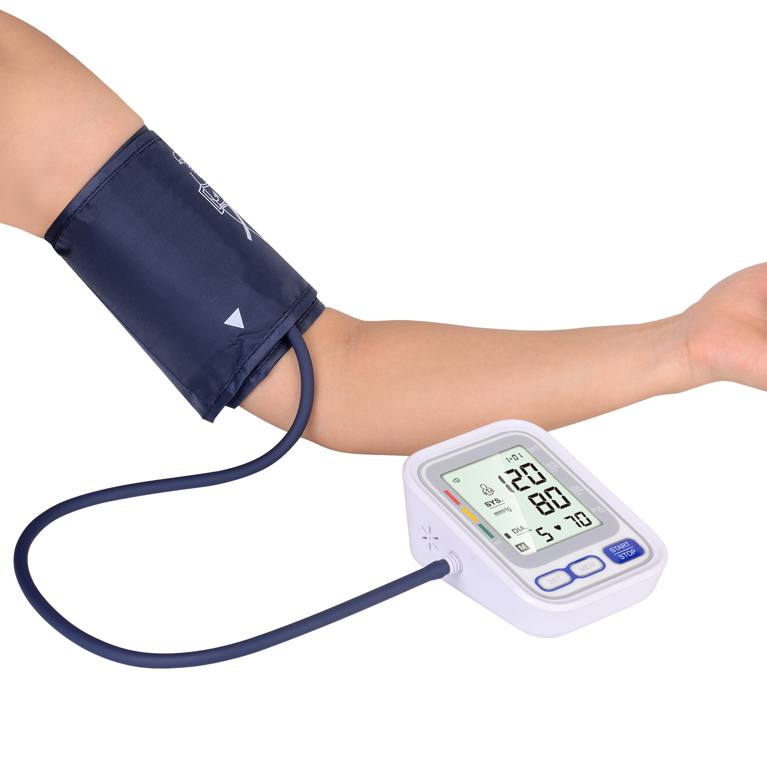 Portable Digital Upper Arm Blood Pressure Monitor Measurement Tool