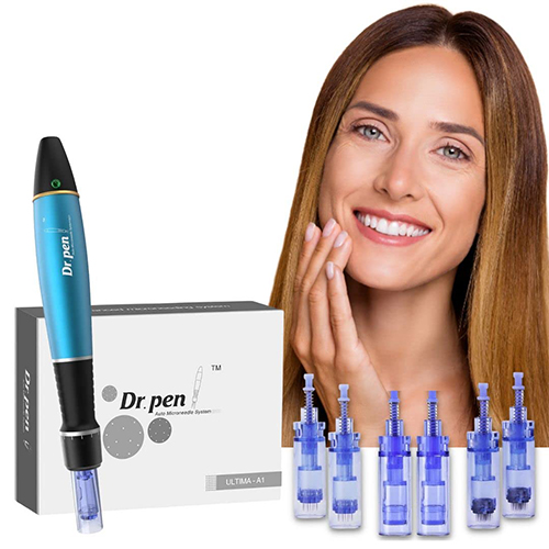 Dr. Pen Ultima A1w Microneedling Pen Multi-Function Wireless Derma Auto Pen Professional Skin Care Beauty Device Best Electric Skin Facial Repairs Care Tool Kit with 5x 12-Pins Cartridges 5x 36-Pins Cartridges 5x Round Nano Pins Cartridges