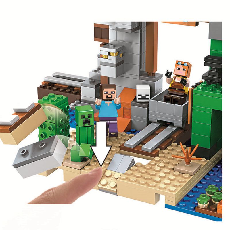 My World The Creeper Mine Building Blocks Childrens Toys Boys and Girls Gifts
