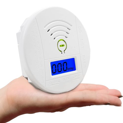 Mini Carbon Monoxide Detector,Battery Operated High Accuracy CO Alarm with Sound Warning and Digital LCD Display,Comply with EN 50291-1: 2018