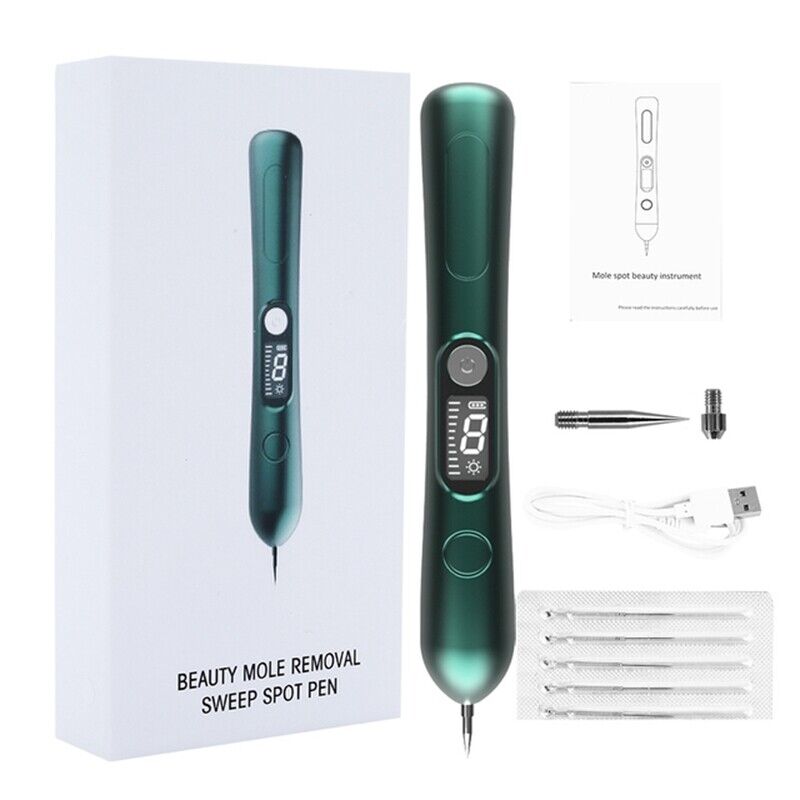 (White) Spot Removal Pen LCD Laser Pen Skin Tag Remover Age Spot Mole Wart Tattoo Freckle Removal Machine Electric Face Skin Care Tools Ideal Gift