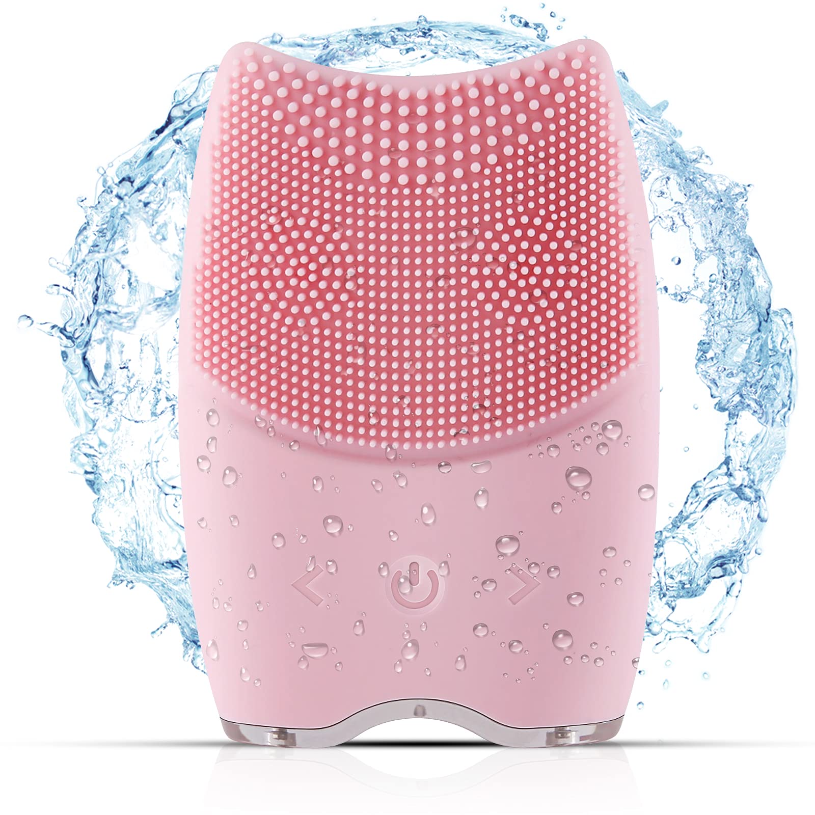 (Blue) Electric Face Massager Silica Gel Facial Cleansing Brushes Anti aging Face Brush Rechargeable Skin Cleanser Makeup Tool Polish Exfoliator Scrubber