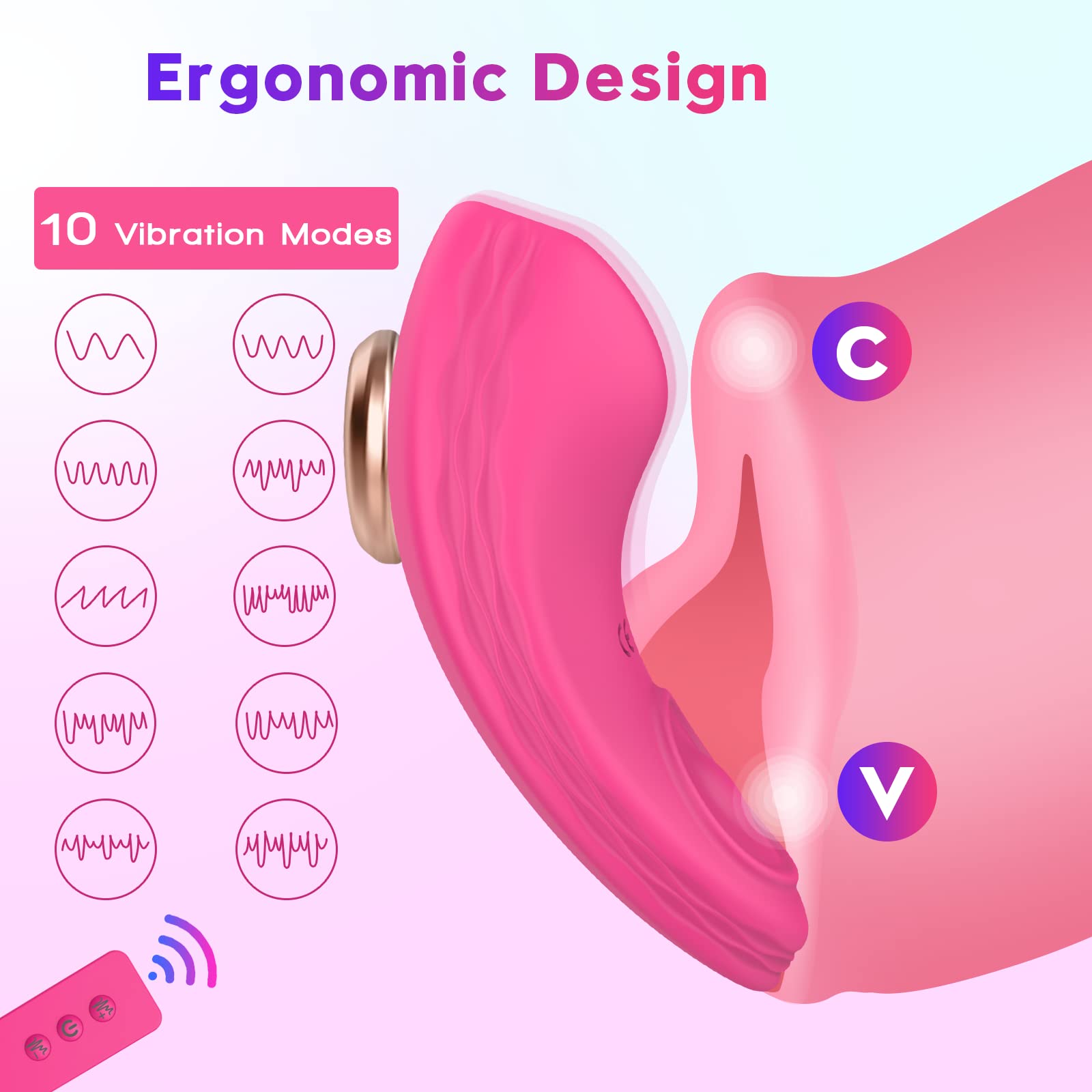 Wearable Vibrator Adult sex Toy for Women Clitoris Vaginal G-Spot Stimulator Magnetic Clip Vibrators with App