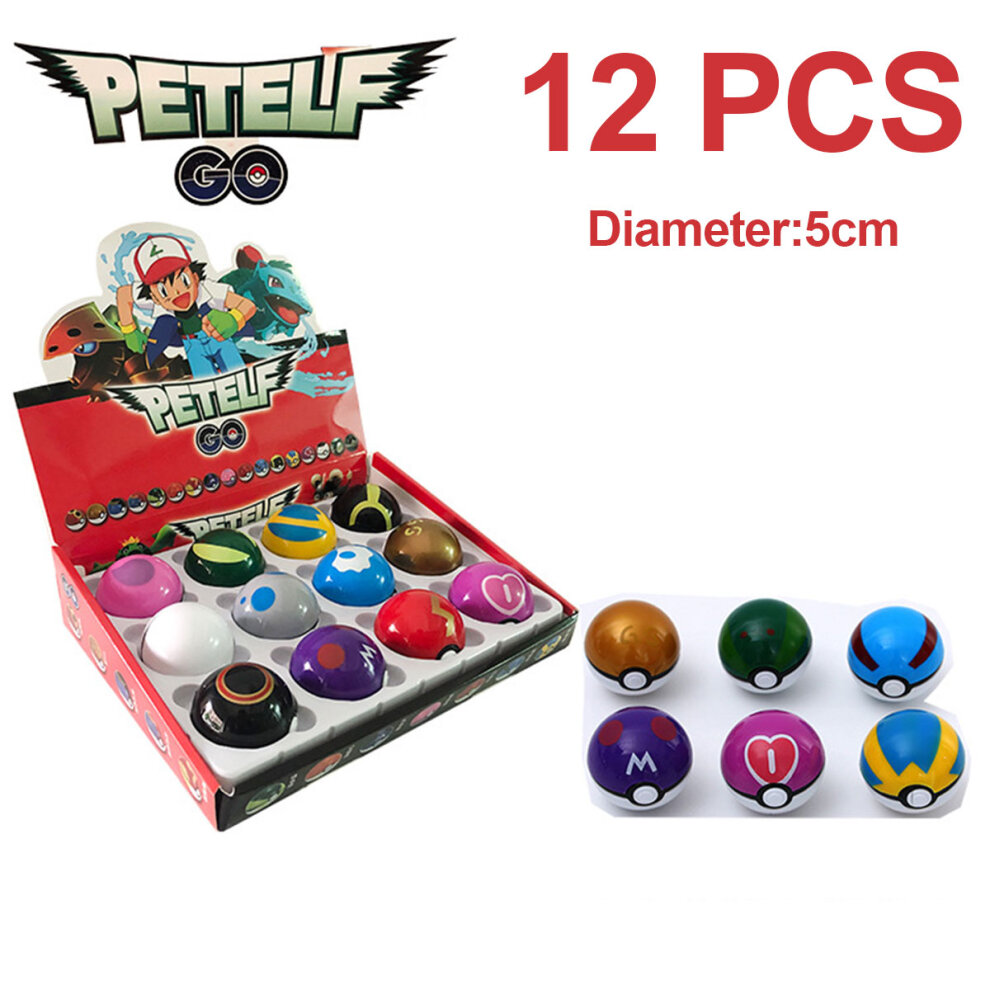 Pokemon Ball Set Clip n Go Pokeball Random Toys Action Figures Kids Pikachu Model Gift Boxed 12pcs Set