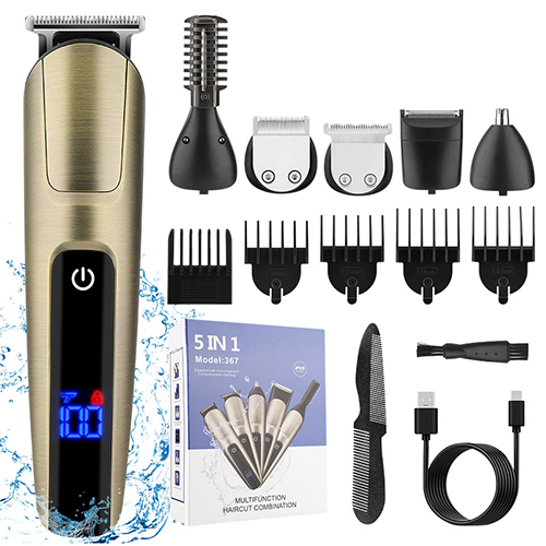 Hair Clippers Men Professional Electric Beard Trimmer Cordless Electric Self Hair Clippers with LCD Screen Razor Shavers Rechargeable  Gifts for Mens