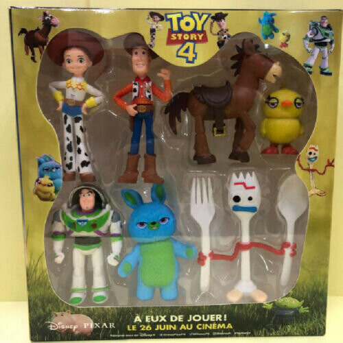 7PCS PIXAR ATOY STORY 4 WOODY JESSIE BUZZ FORKY ACTION FIGURE KID TOY