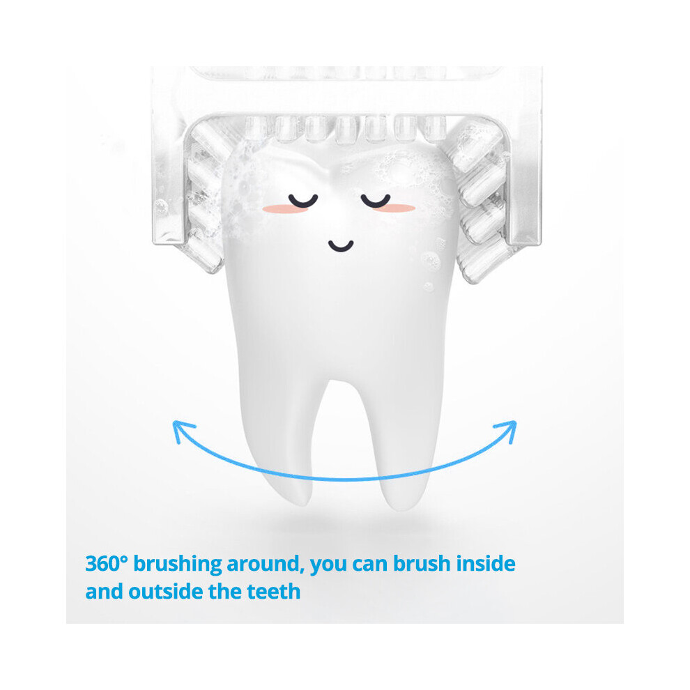 (Blue Toddler) U Shape 360 Degrees Sonic Electric Toothbrush Kids Rechargeable Children Toddler Teeth Care Waterproof Automatic Tooth Brush.