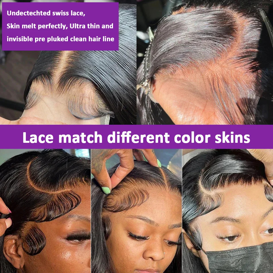(20 inches) 180 Percent Density Frontal Wig For Black Women Wigs Human Hair 13x6 Bone Straight HD Transparent Lace Front Wigs