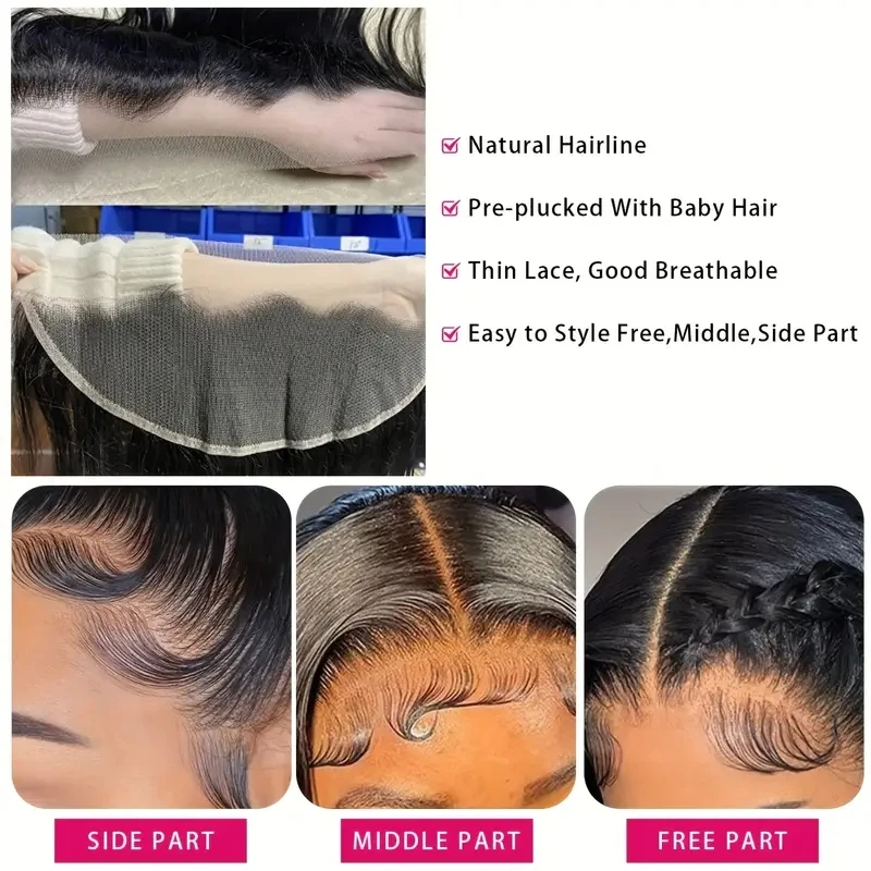 (4x4 Lace Closure 22inches) Straight 4x4 5x5 Lace Closure Human Hair Transparent HD 13x4 Lace Frontal Human Hair Ear to Ear Frontal Extensions
