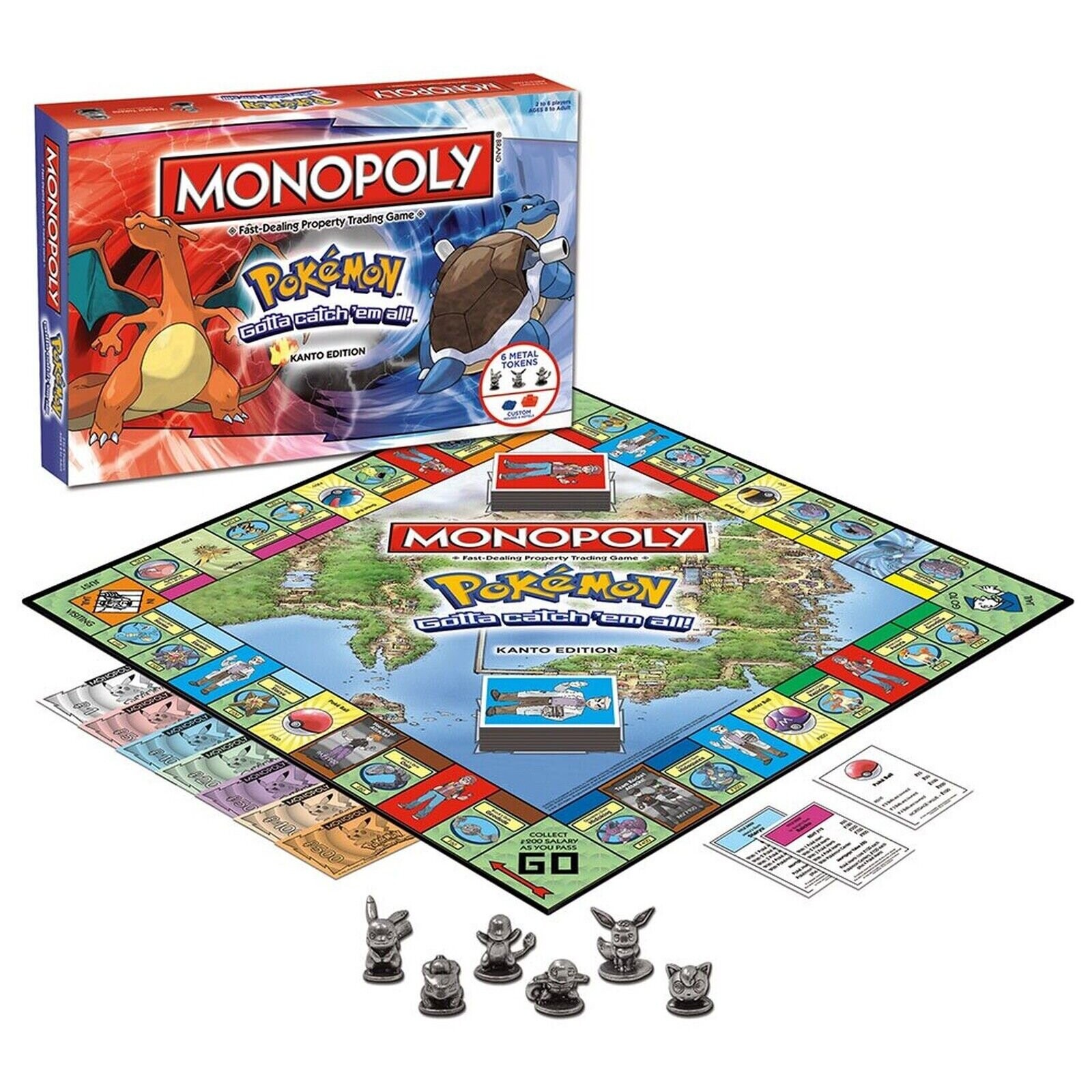 Pokemon Monopoly Board Game Pikachu Bulbasaur