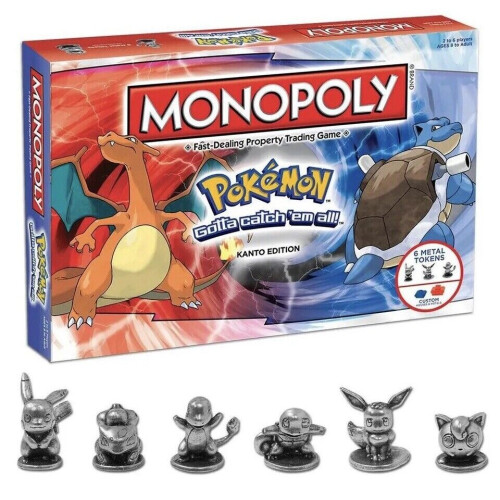 Pokemon Monopoly Board Game Pikachu Bulbasaur