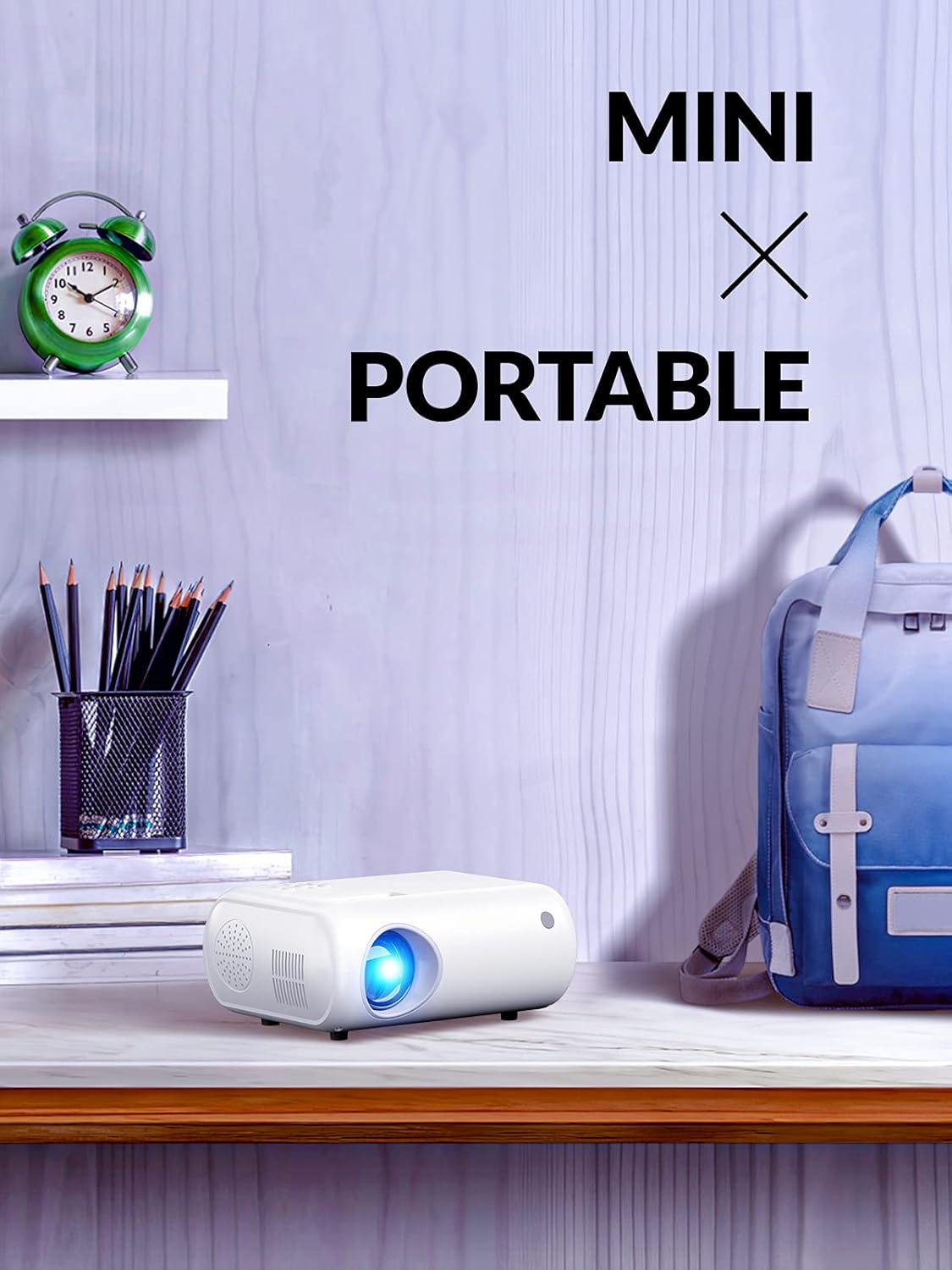 Mini Projector Upgraded 1080P HD Projector 10000L Portable Phone Projector Movie Projector Compatible with Android iOS Windows TV Stick HDMI USB