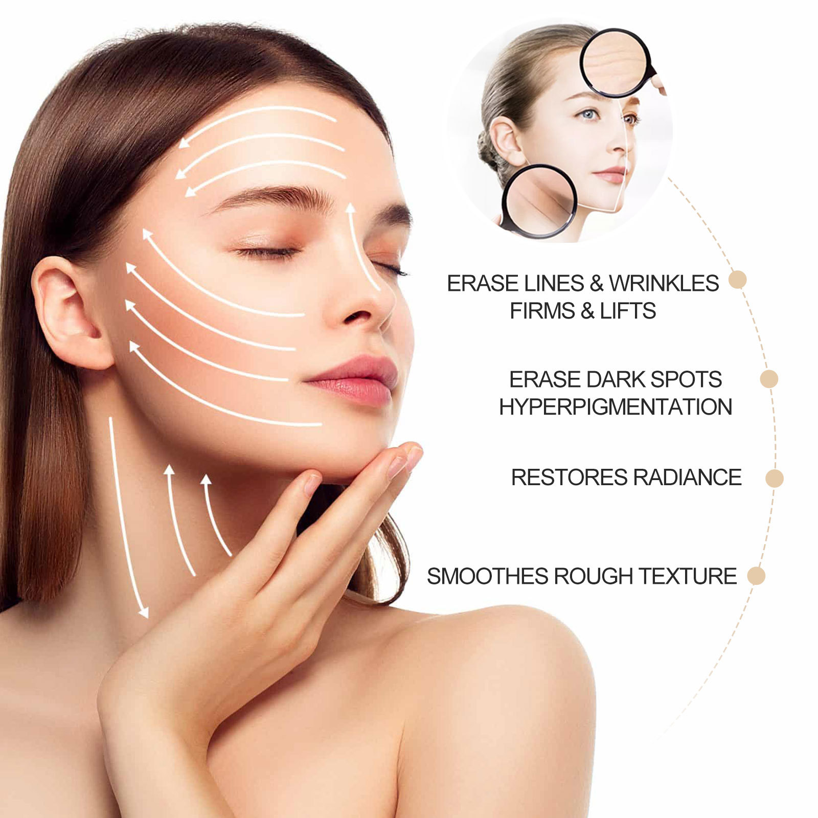 (1 PC) EELHOE Anti Wrinkle Serum Firming Face Serum Anti Aging Anti Dark Circles Removal Forehead Lines Face Care Frown Lines Repair Facial Essence 30ml
