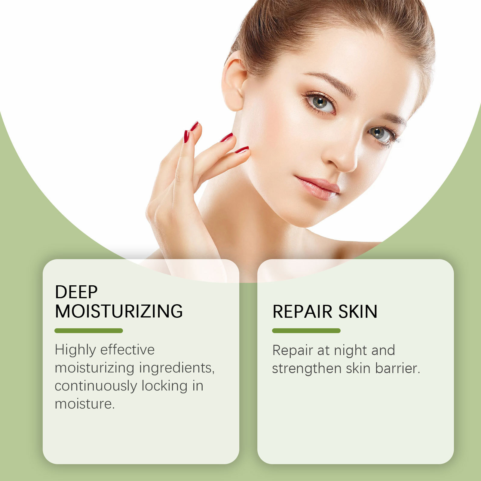 OUHOE Seaweed Nourishing Face Night Cream Whitening Moisturize Hydration Facial Night Skin Care Facial Rejuvenation Brightening Face Repairing Cream 30g