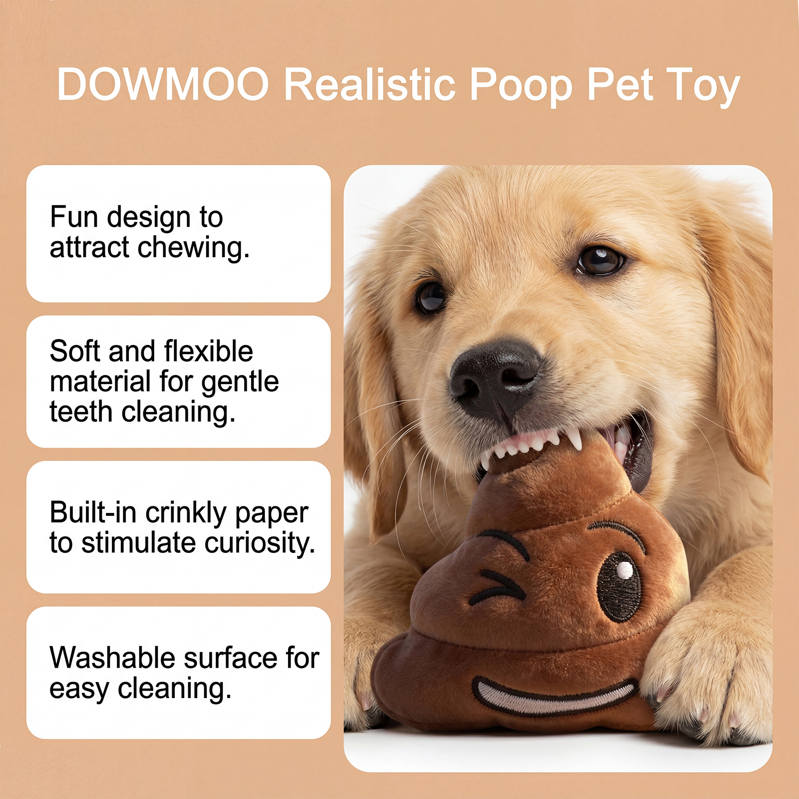 (Love) Pet Chew Toys, Fun & Cute Teething Toys for Dogs, Bite Resistant Interactive Play Toys