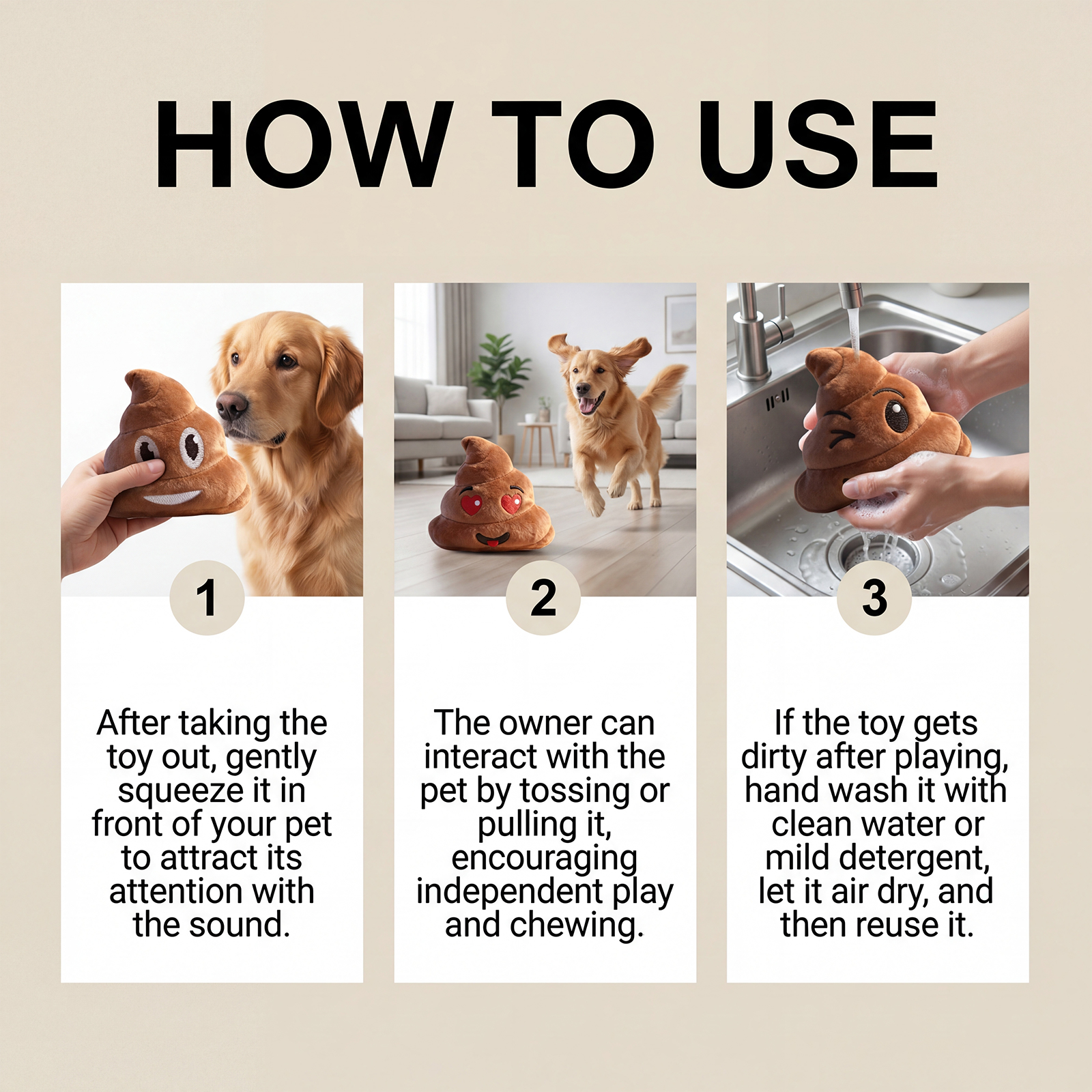 (Love) Pet Chew Toys, Fun & Cute Teething Toys for Dogs, Bite Resistant Interactive Play Toys