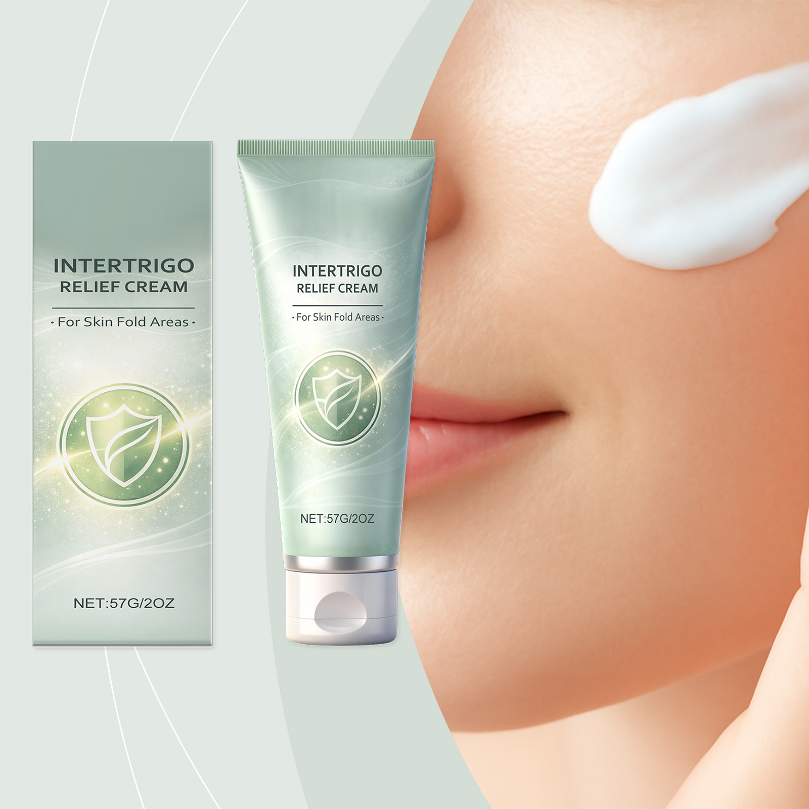 Intertrigo Relief Cream for Body Redness Relief Skin Fold Areas Light Breathable Long Lasting Hydrating Brighten Body Skin Care