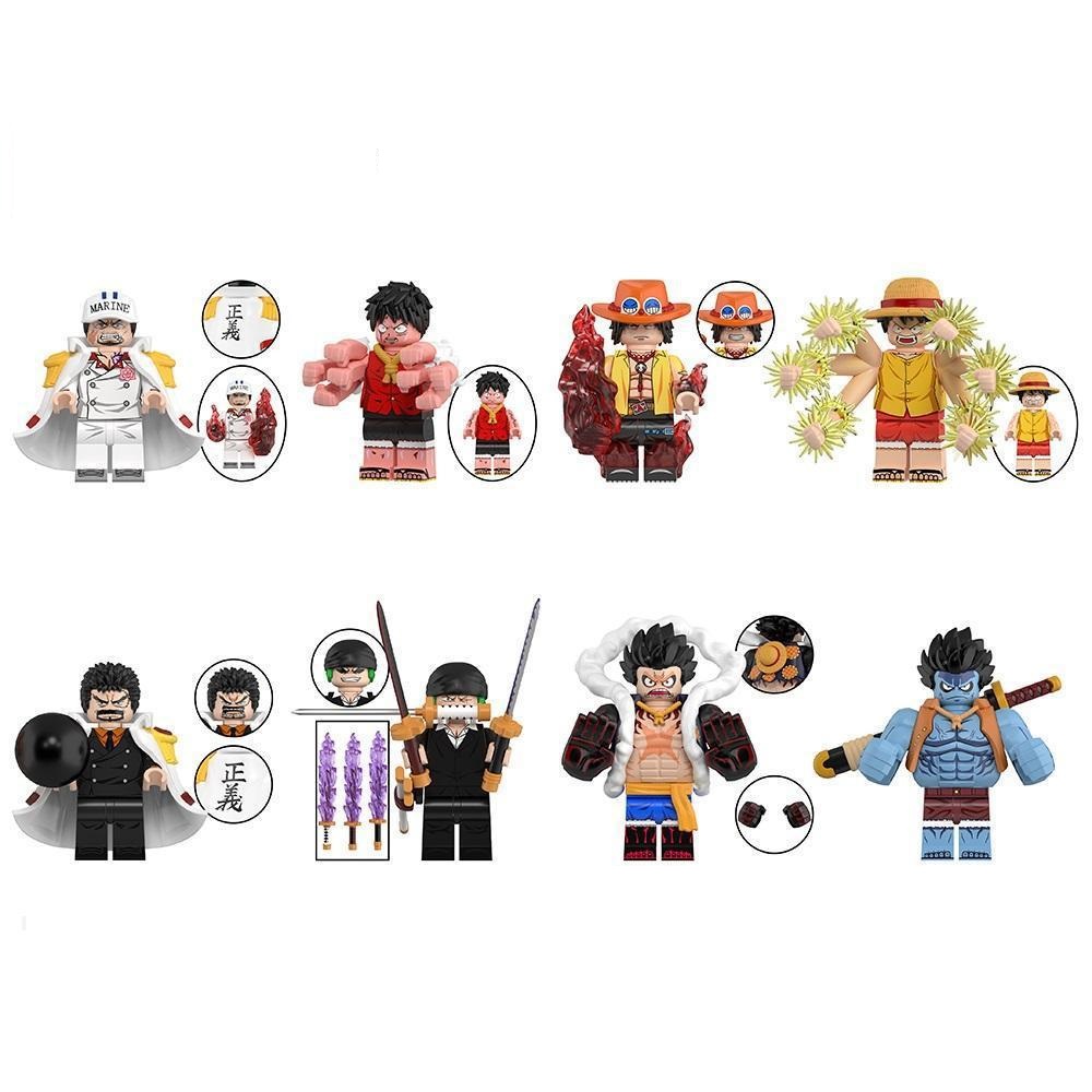 (Style C) 8 PCS One Piece Collection Building Blocks Collection Minifigures Toys Gift Fit Lego for Children and Fans