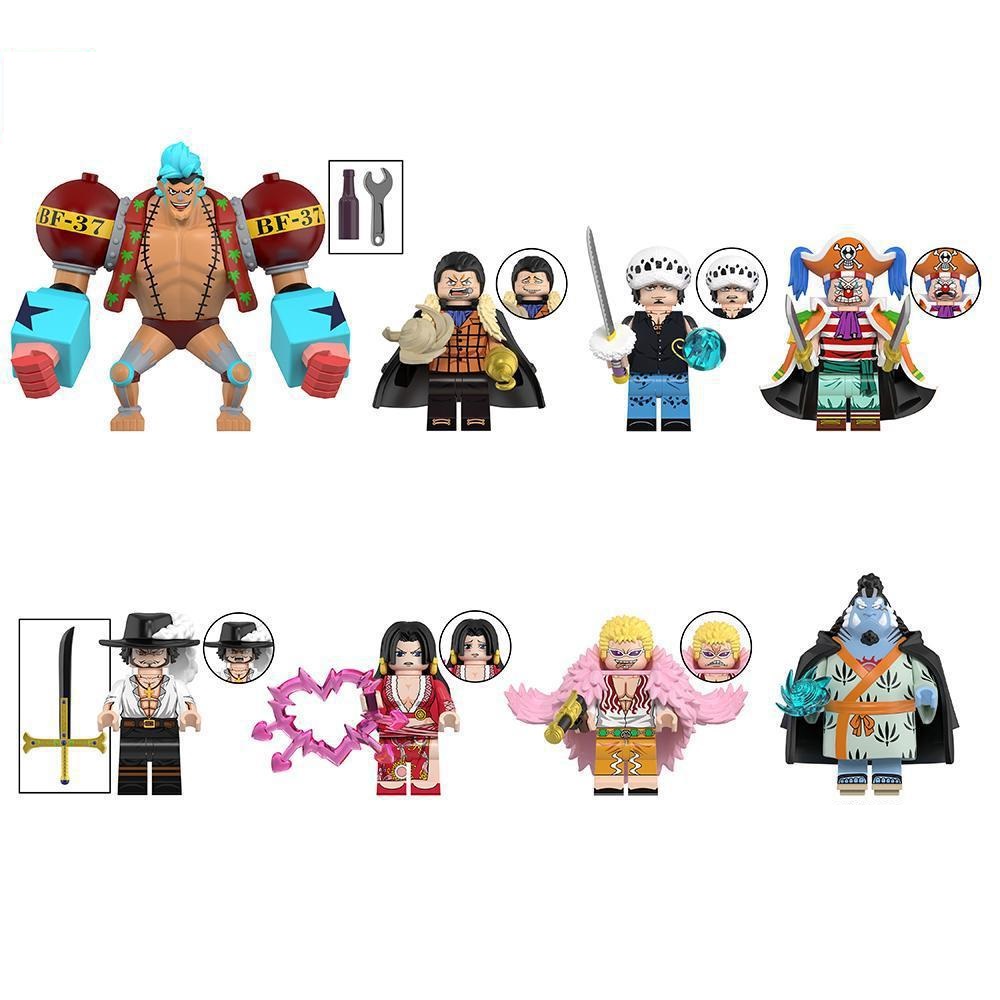 (Style C) 8 PCS One Piece Collection Building Blocks Collection Minifigures Toys Gift Fit Lego for Children and Fans