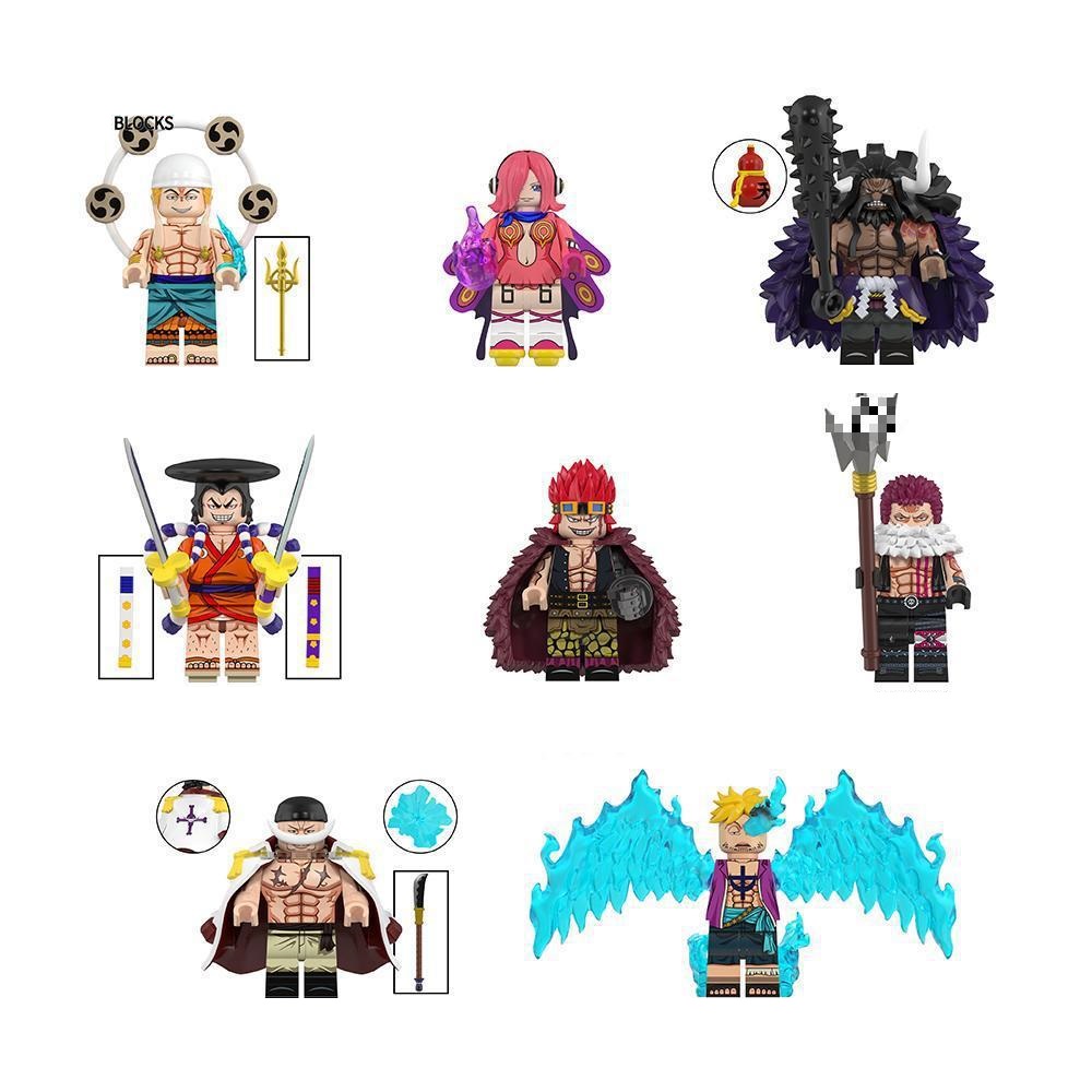 (Style C) 8 PCS One Piece Collection Building Blocks Collection Minifigures Toys Gift Fit Lego for Children and Fans