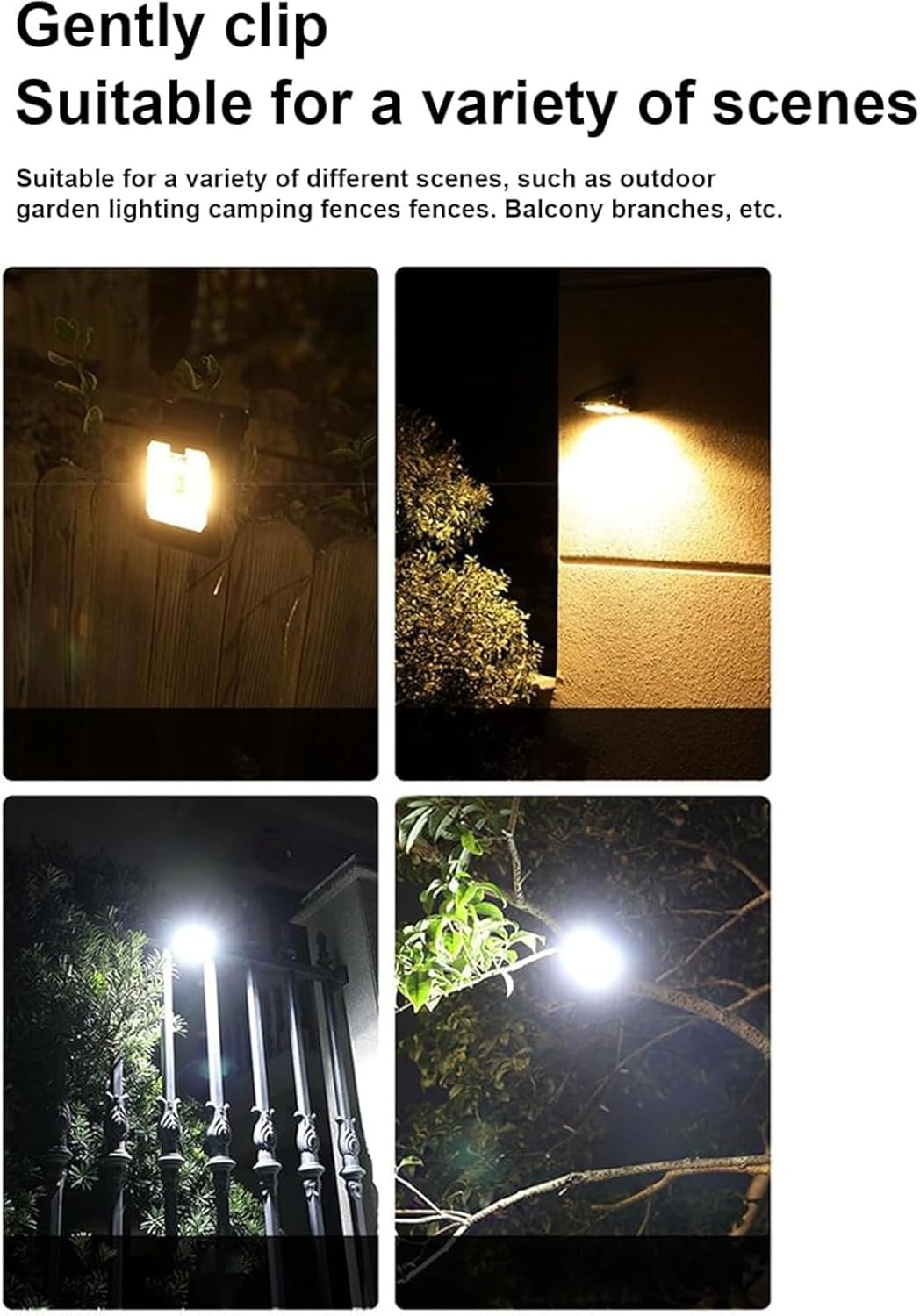 (Cob) Clip on Outdoor Solar Lights Solar Powered Security Light,Outdoor Motion Sensor IP65 Waterproof Solar Wall Light for Front Door 3 Modes Outdoor Solar Clip Light