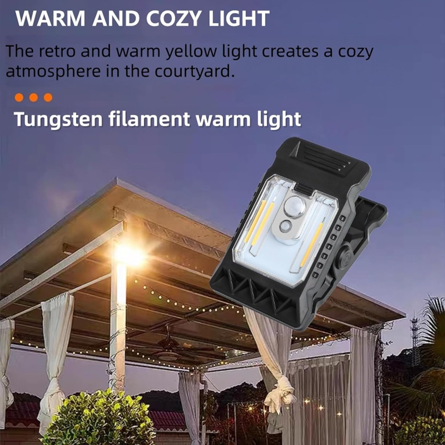 (Cob) Clip on Outdoor Solar Lights Solar Powered Security Light,Outdoor Motion Sensor IP65 Waterproof Solar Wall Light for Front Door 3 Modes Outdoor Solar Clip Light