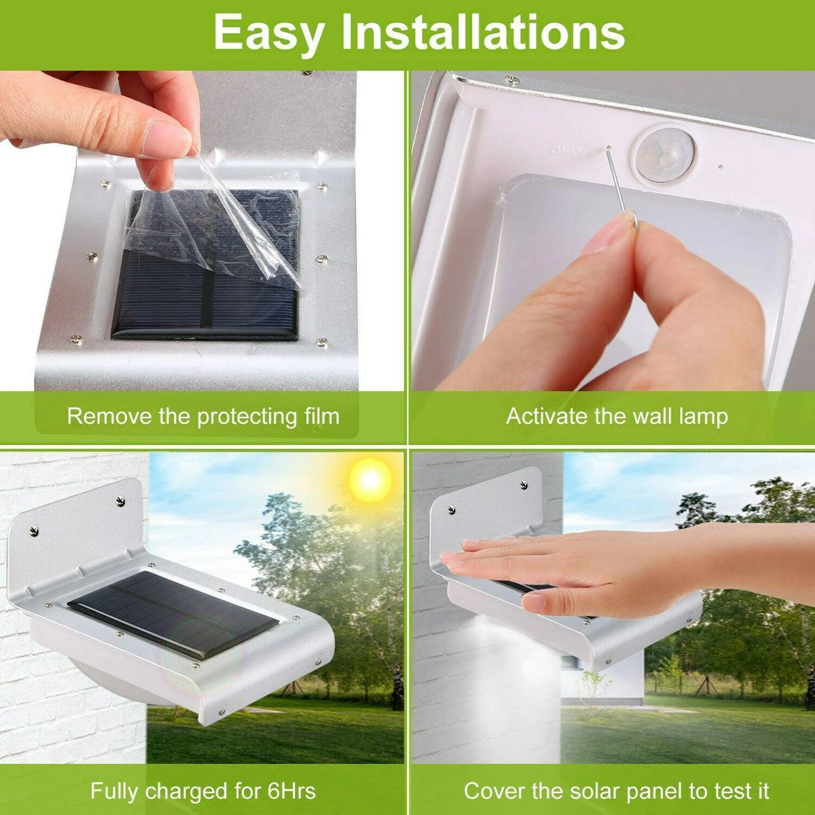 Home 16 LED Solar Power Motion Sensor Garden Security Light Outdoor Waterproof