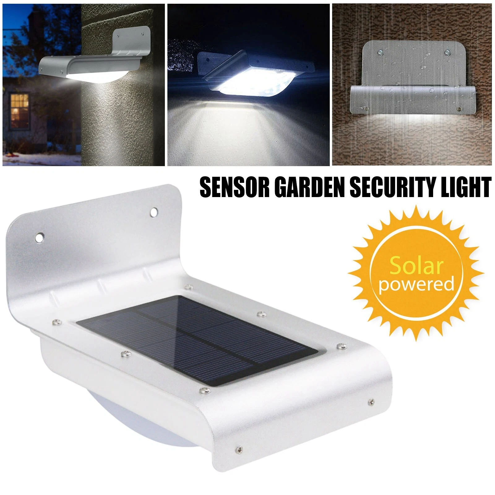 Home 16 LED Solar Power Motion Sensor Garden Security Light Outdoor Waterproof