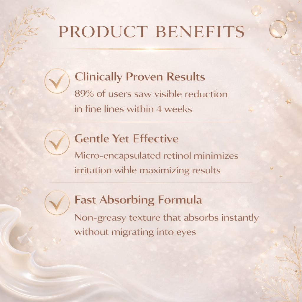 Anti Aging Retinol Eye Tightener Cream For Firming Smoothing And Reducing Fine Lines Eye Contour Treatment 20g