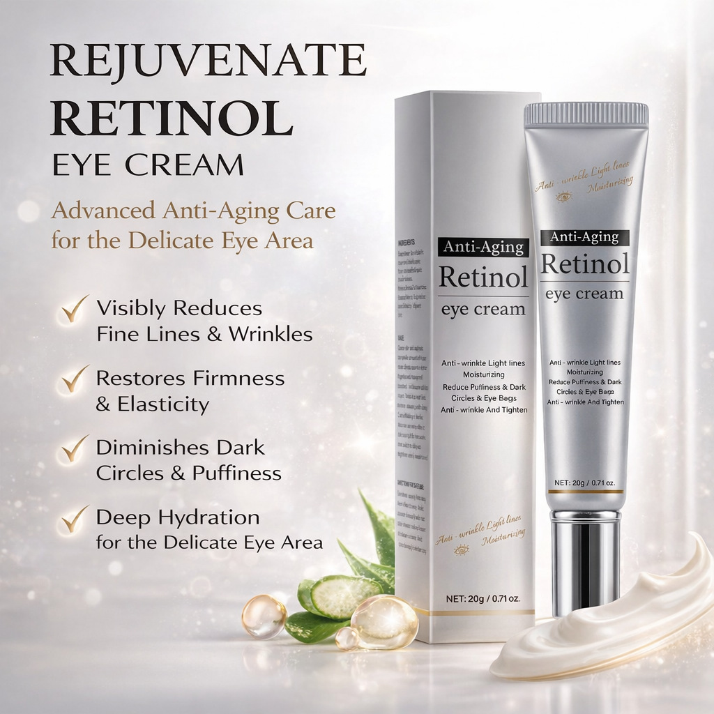 Anti Aging Retinol Eye Tightener Cream For Firming Smoothing And Reducing Fine Lines Eye Contour Treatment 20g