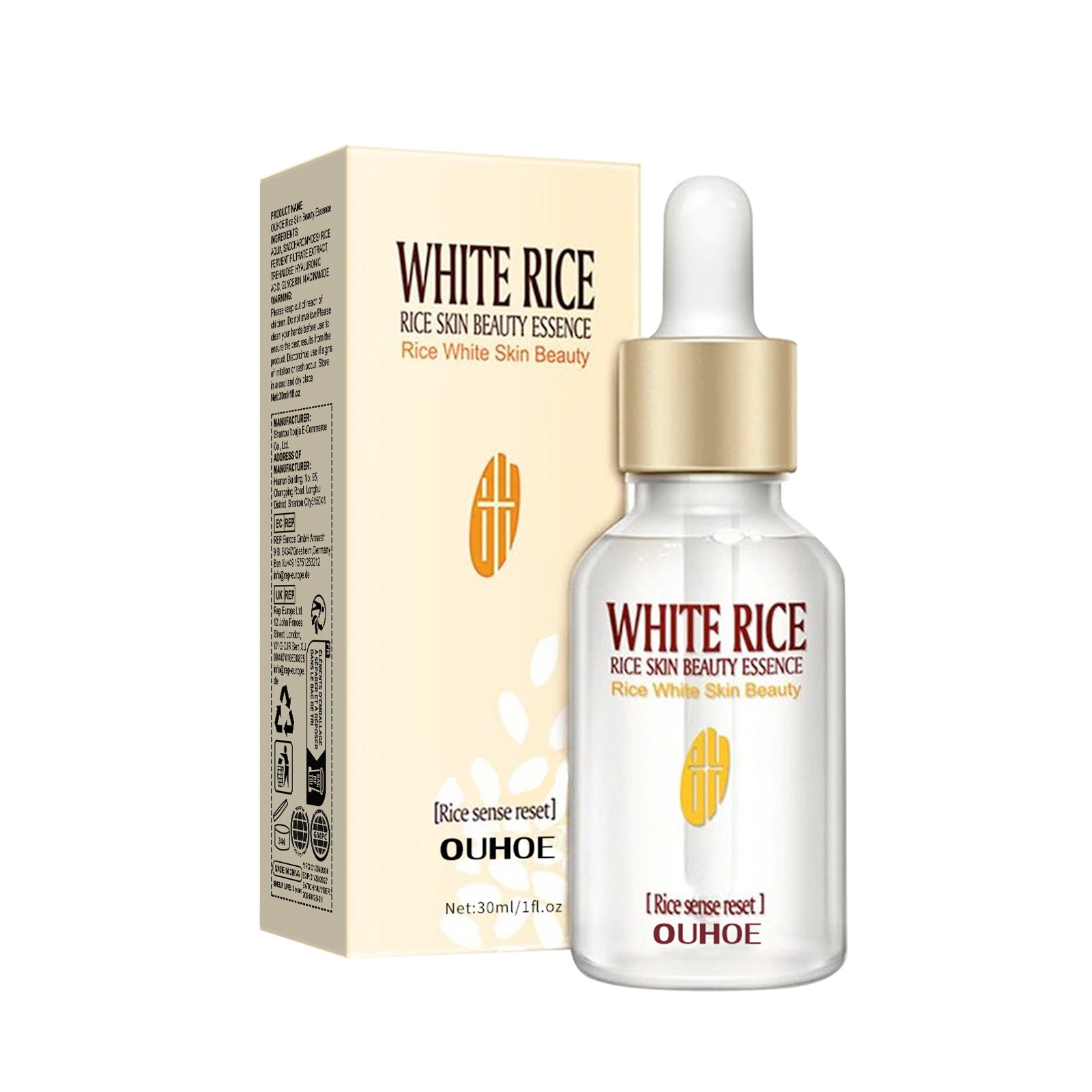 Rice Smooth Essence Gentle Daily Care Facial Serum for Soft and Radiant Skin Natural