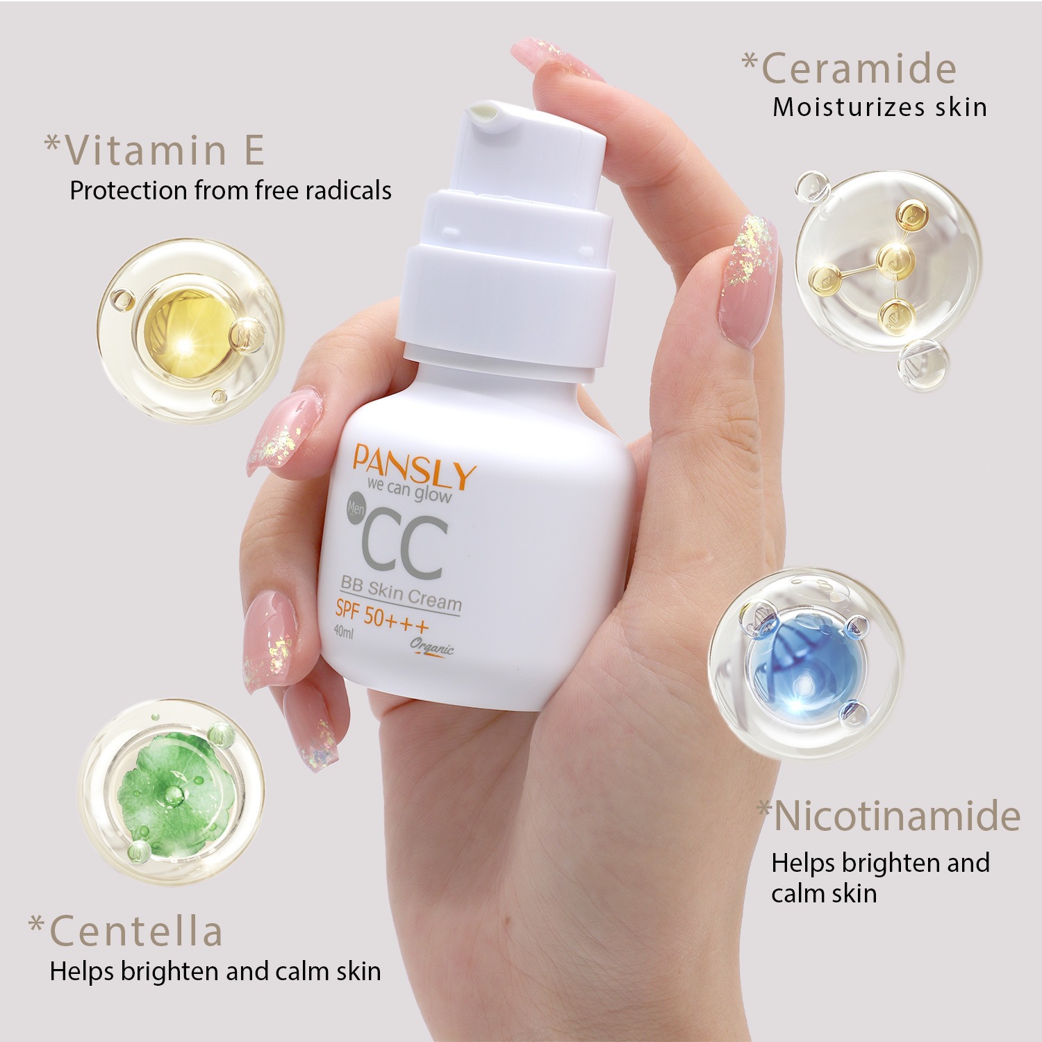 Pansly CC Cream Oil Control Colour Correction Hydrating Long Lasting Concealer for Women Daily Use Natural