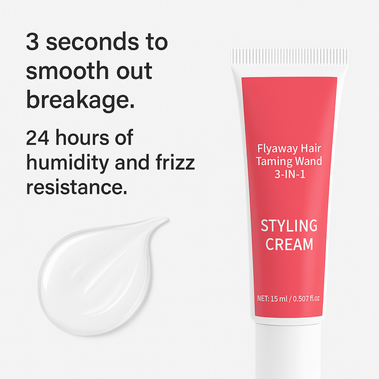 Hair Styling Stick Smoothing Frizz Control Shape Hold Daily Hair Care 15ml
