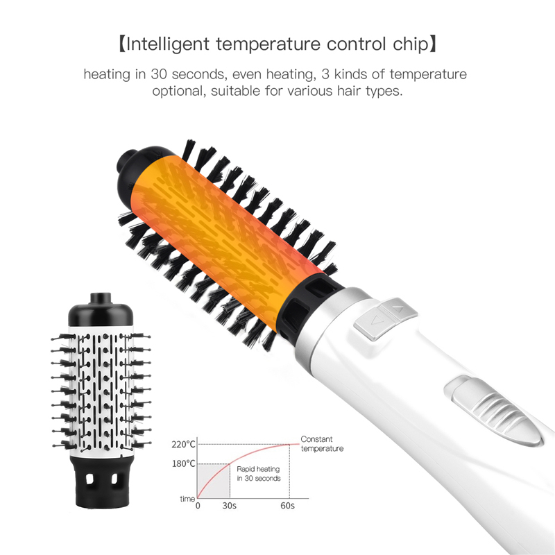 Rotating Blower Brush 2 In 1 Hot Air Spin Brush Rotating Blow Dryer Automatic Hair Blow Dryer Brush Hair Styling Device